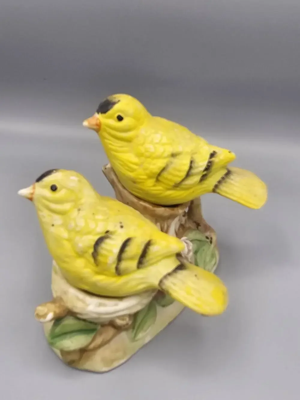 Vintage Ceramic Yellow Bird Salt and Pepper Shakers Set